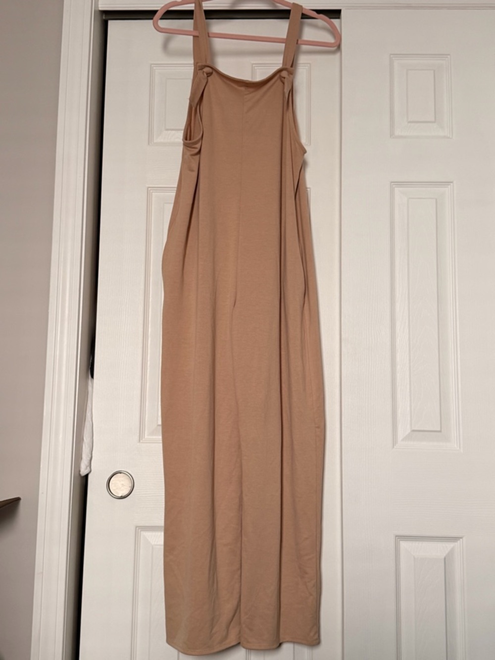 Boho Tan jumpsuit with Adjustable Straps